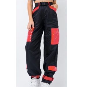 I. Am. Gia red and black pants